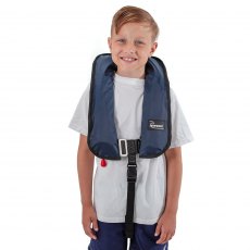 Bluewave Childs Navy Automatic 150N Gas Lifejacket with harness - Grade A