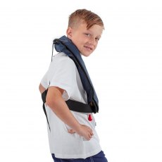 Bluewave Childs Navy Automatic 150N Gas Lifejacket with harness - Grade A