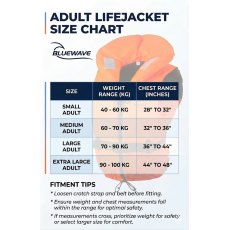 Bluewave CE ISO Approved Adult 100N Orange Foam Life jacket