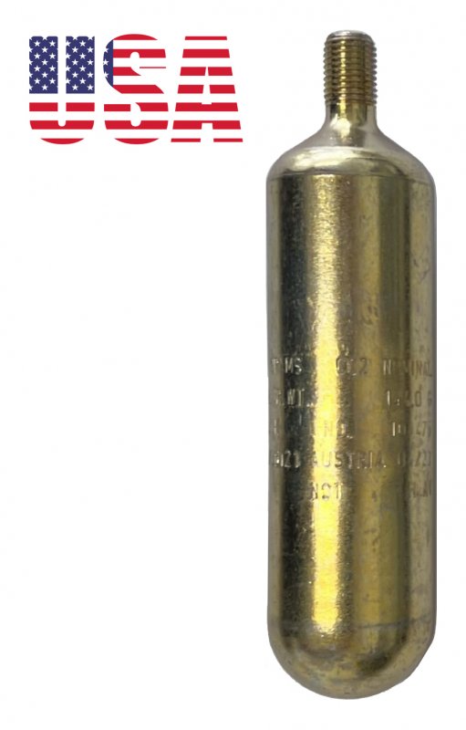USA 38g co2 cylinder - 3/8 inch UNF thread