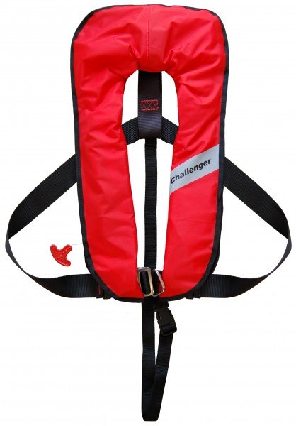 Challenger Worksafe 275N Red Automatic Lifejacket - one size to XXL - British Made!