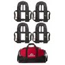Set of Four Bluewave Black 150N Automatic Lifejackets plus storage bag