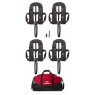 Set of Four Bluewave Black 150N Auto harness lifejackets, with holdall & service kit