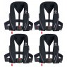Crewsaver Set Of Four Black Crewsaver Crewfit Sport Plastic Buckle 165N Plus Storage Bag
