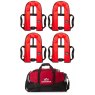 Set of Four Bluewave Red 150N Automatic Lifejackets plus storage bag