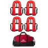 Set of Four Bluewave Red 150N Automatic Lifejackets plus storage bag