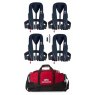 Set of Four Crewsaver Crewfit Sport Harness 165N with Service Kit and Bag